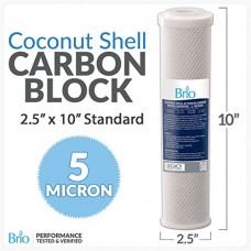 Go Green Bottles 5 Micron Active Carbon Block Water Filters/RO Systems- 2.5" X 10" - B01HOVOQN4